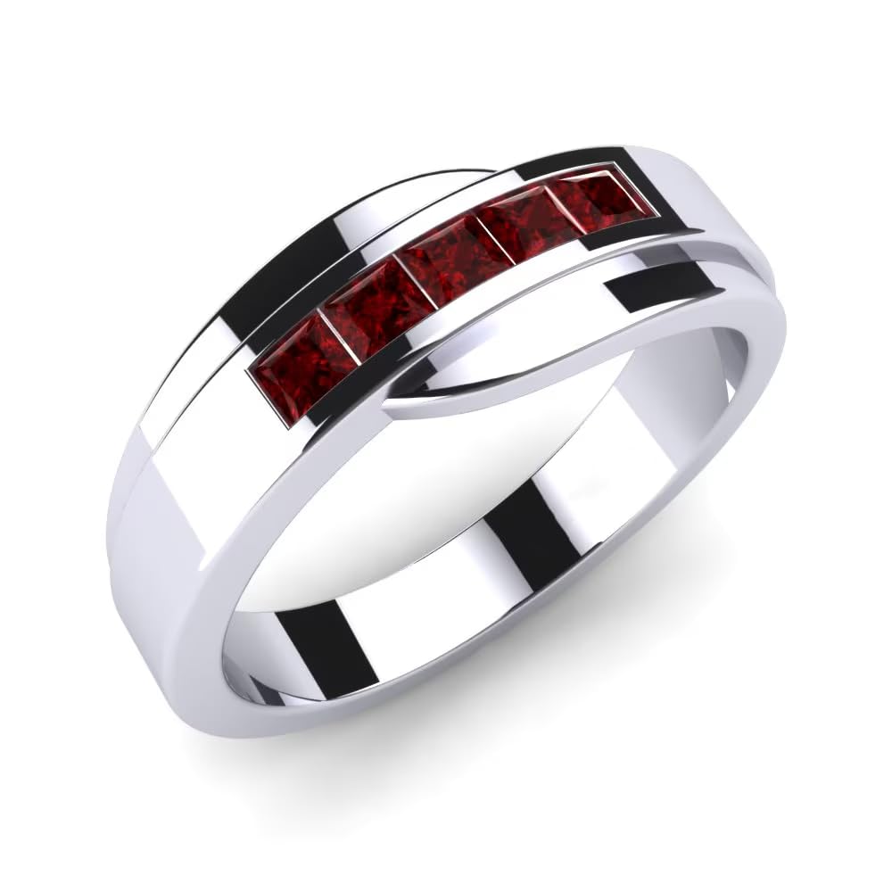 S925/10K 14K 18K Solid Gold Mens Gemstone Engagement Band Rings Personalized Engraved Sapphire/Garnet/Moissanite/Emerald/Black Onyx Ring for Men Women