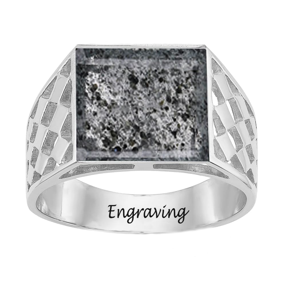 2-6 Carat Men Gemstone Engagement Ring 925 Sterling Silver Men's Birthstone Wedding Band Rings for Men Husband Grandpa Dad Christmas Birthday Anniversary Father's Day