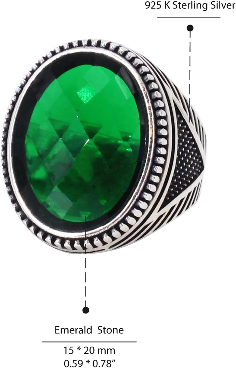 Geometric Detailed Oval Silver Ring. Handmade Vintage Statement Ring. Sterling Silver Jewelry for Men