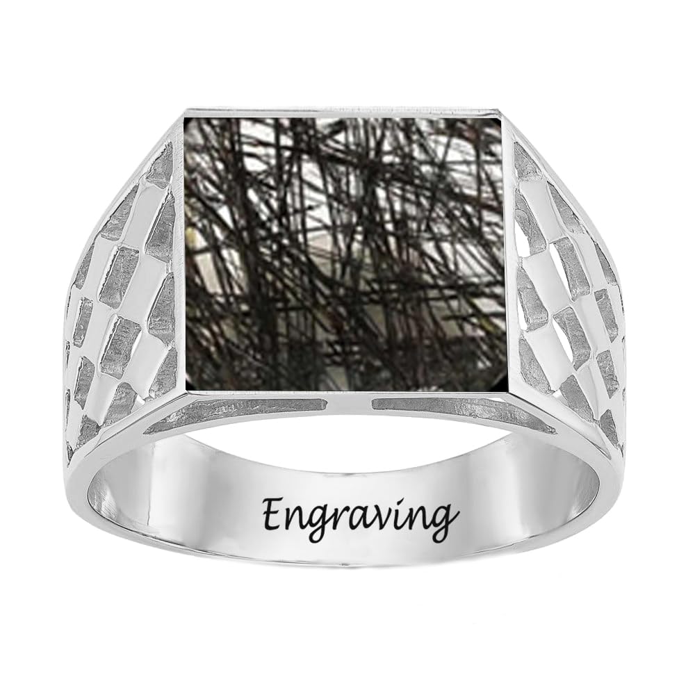 2-6 Carat Men Gemstone Engagement Ring 925 Sterling Silver Men's Birthstone Wedding Band Rings for Men Husband Grandpa Dad Christmas Birthday Anniversary Father's Day