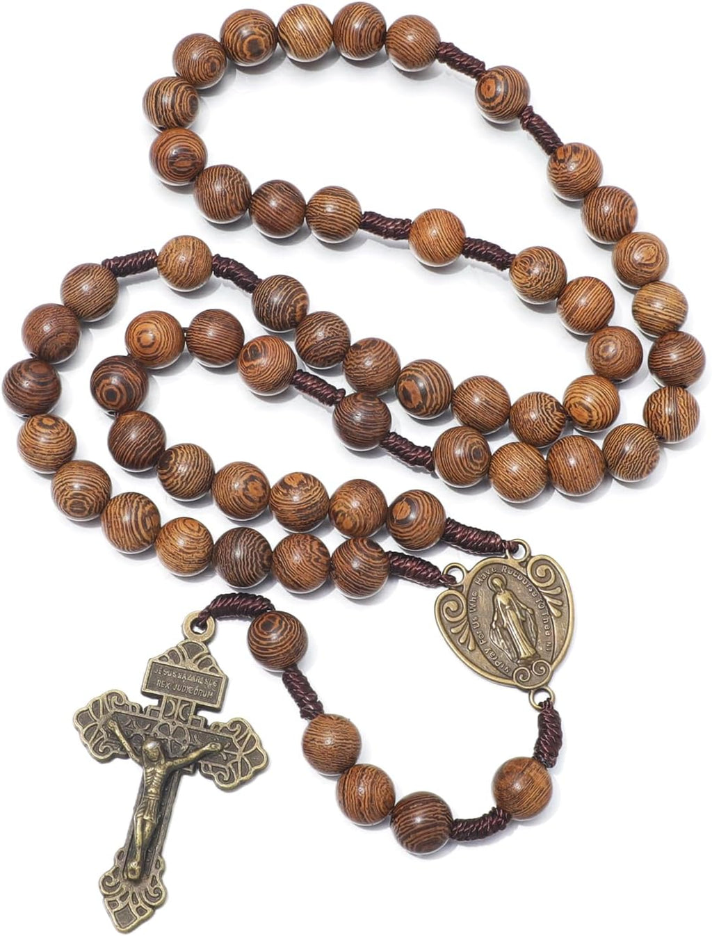 KOMI Catholic Rosary Beads for Men Holy Prayer Beads Rosary Necklace with Crucifix Cross Rosary Catholic Gifts