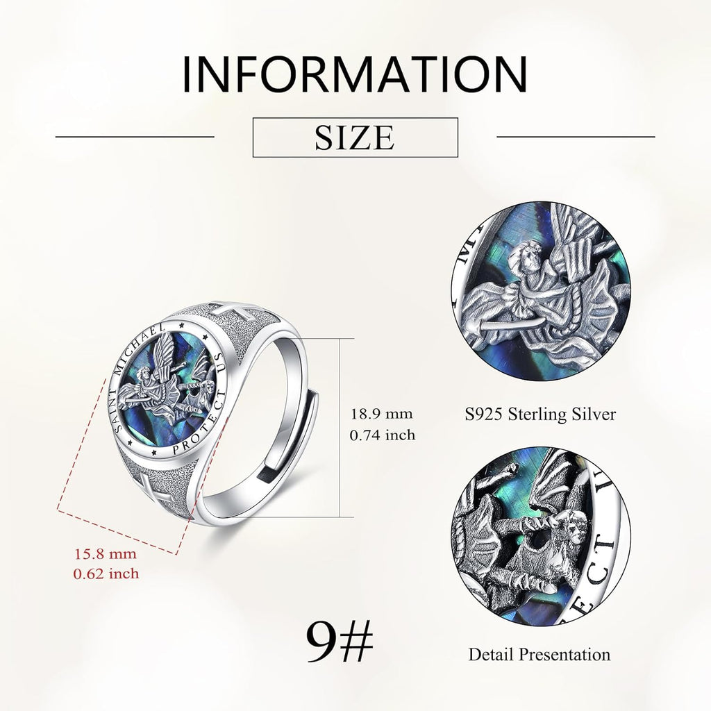 925 Sterling Silver Signet Ring Catholic Jewelry Gifts for Men Women